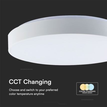 Plafón LED regulable LED/40W/230V 3000-6500K 39,5 cm blanco + control remoto
