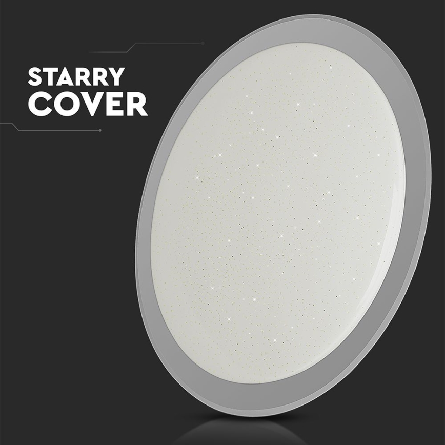 Plafón LED regulable LED/72W/230V 3000-6500K diá. 67 cm blanco + control remoto