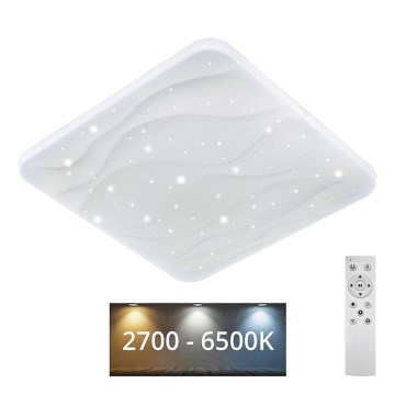 Plafón LED regulable NERIS LED/60W/230V 2700-6500K 53x53 cm + control remoto