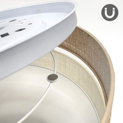 Lámpara de techo LED SIRJA BOHO LED/36W/230V 4000K Ø 45 cm beige/crema