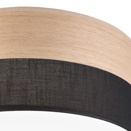 Plafón LED SIRJA WOOD LED/36W/230V diá. 45 cm negro/roble