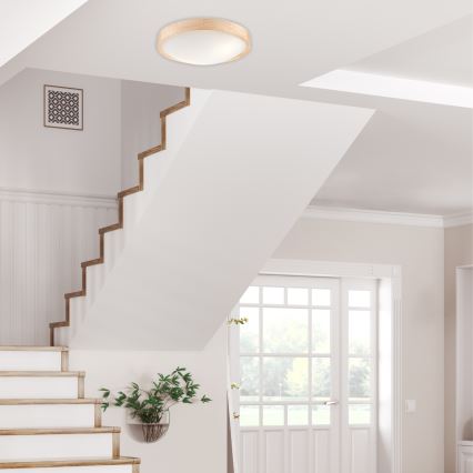 Plafón NATURAL SLIM 2xE27/60W/230V ø 37 cm pino