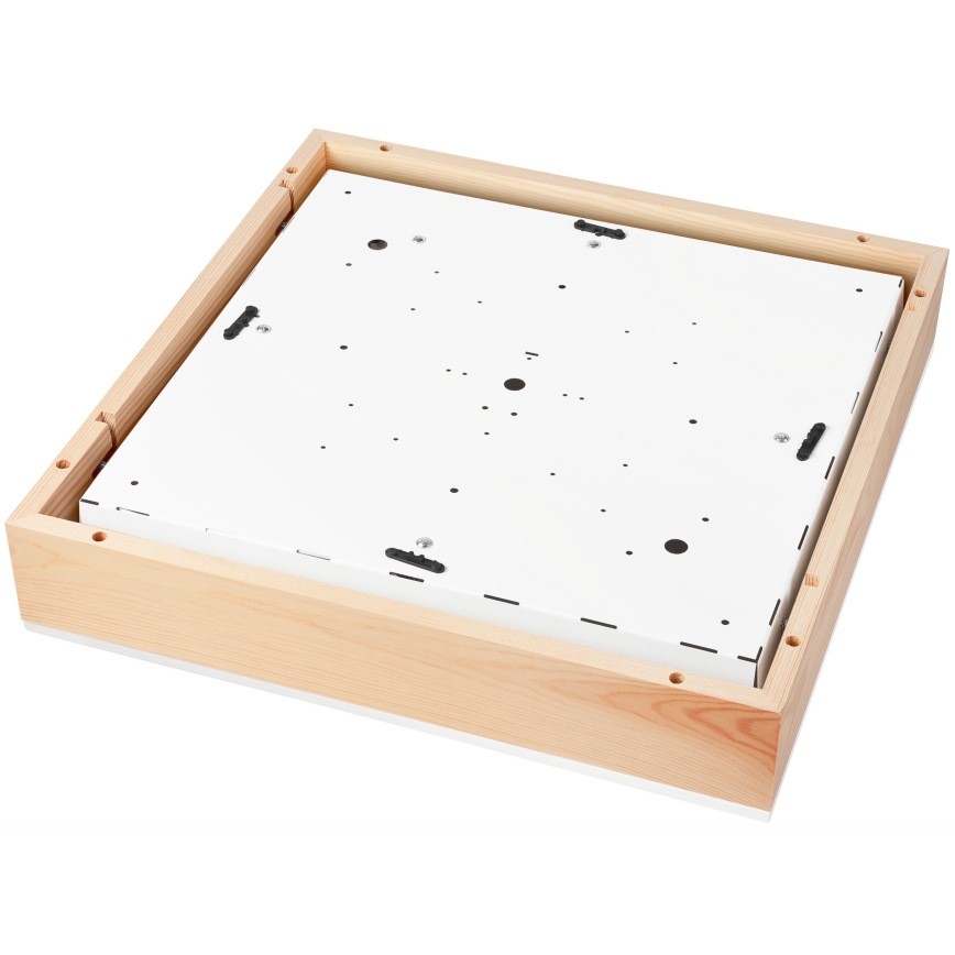 Plafón NATURAL SQUARE 4xE27/15W/230V 48x48 cm pino/blanco