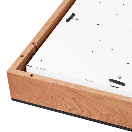 Plafón OAK SQUARE 4xE27/15W/230V 48x48 cm roble/negro