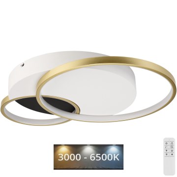 Plafón regulable BENITO LED/31W/230V 3000-6500K blanco/dorado