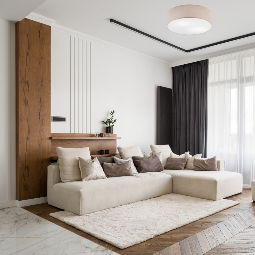 Plafón SIRJA DOUBLE 4xE27/15W/230V diá. 45 cm beige