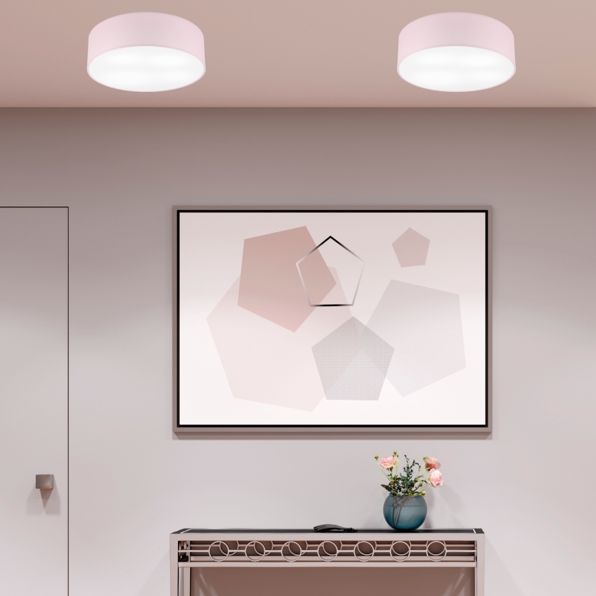 Plafón SIRJA PASTEL DOUBLE 4xE27/15W/230V diá. 45 cm rosa