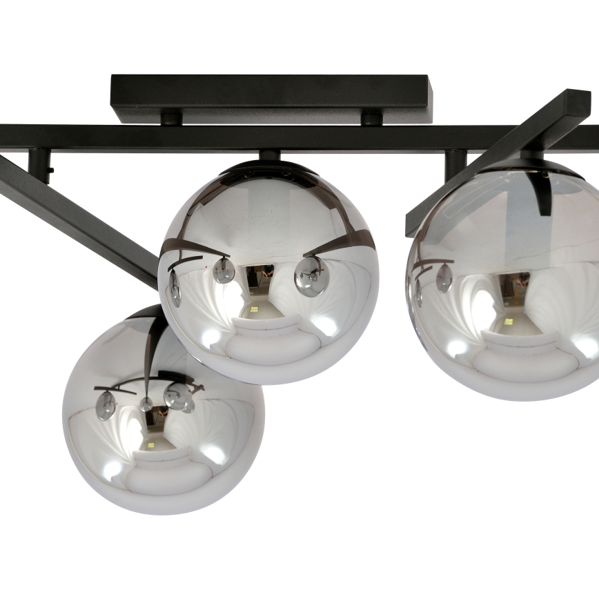 Plafón SMART 5xE14/10W/230V negro/gris