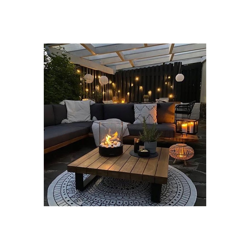 Planika - chimenea de bioetanol 32,1 x 25,1 cm 2,5 kW negra