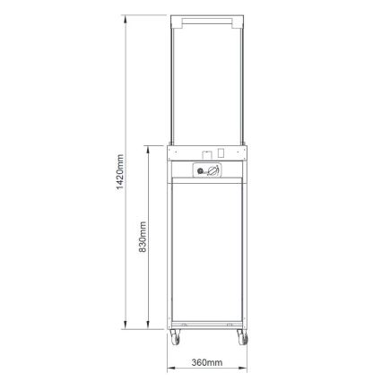 Planika - Chimenea de gas para exterior 142x36 cm 8kW 1xAAA blanco + funda protectora