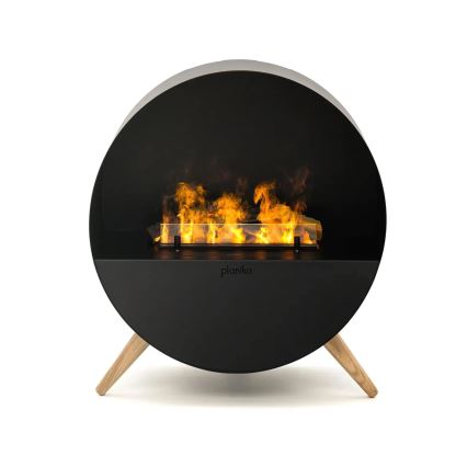 Planika - Chimenea a vapor de agua con control remoto 72,9x65,3 cm 125W/230V negro
