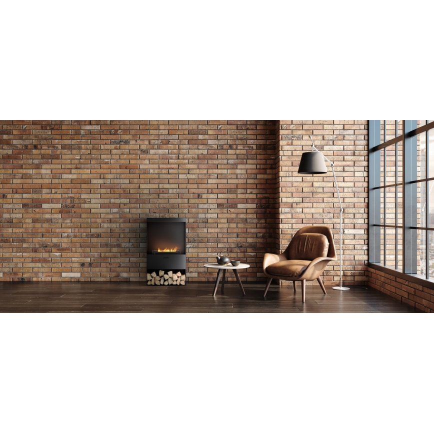 Planika - Chimenea BIO con control remoto 83,5x48 cm 2,5kW/230V negro