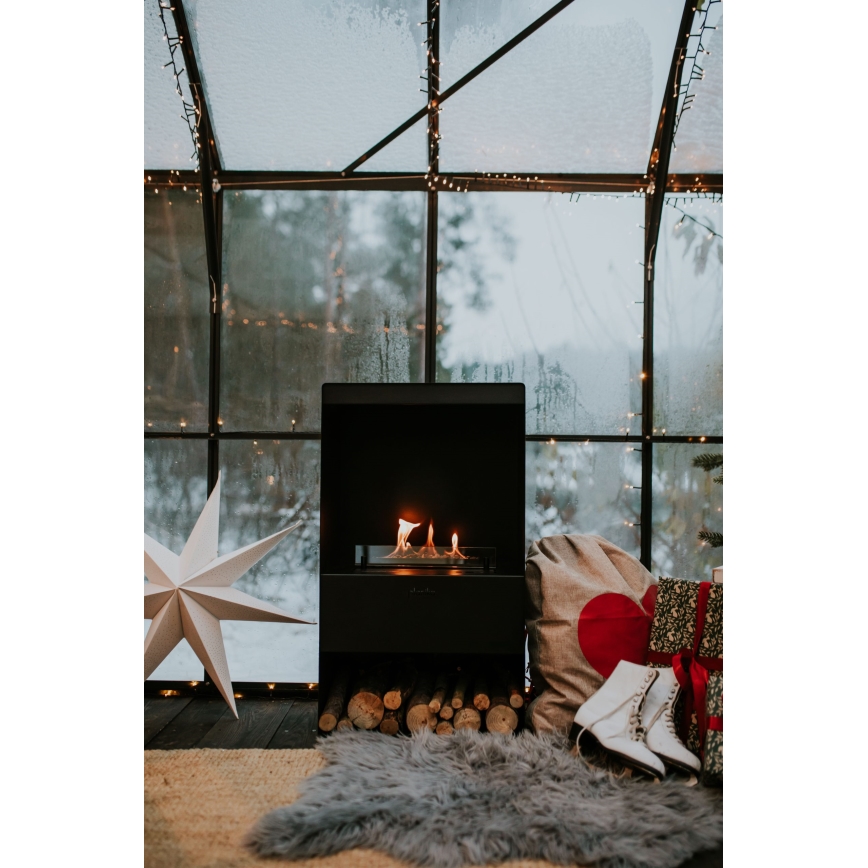 Planika - Chimenea BIO con control remoto 83,5x48 cm 2,5kW/230V negro