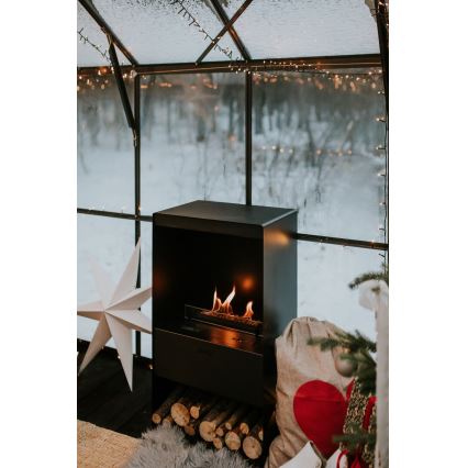 Planika - Chimenea BIO con control remoto 83,5x48 cm 2,5kW/230V negro