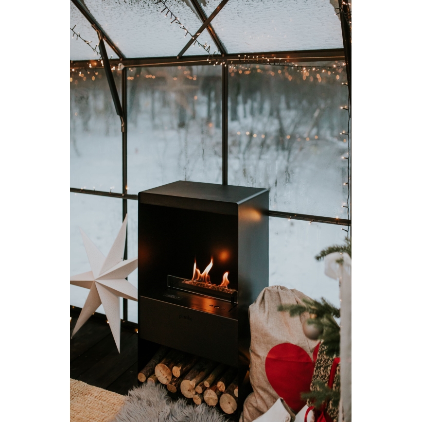 Planika - Chimenea BIO con control remoto 83,5x48 cm 2,5kW/230V negro