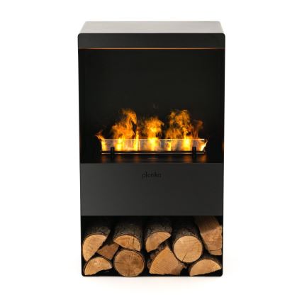Planika - Chimenea de vapor de agua con mando a distancia 83x48 cm 125W/230V negro