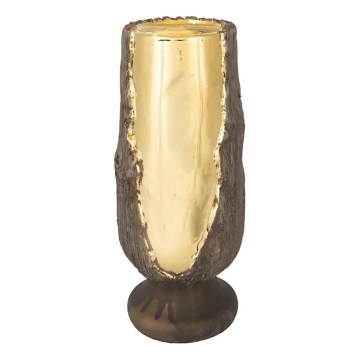 Portavelas 25x11 cm dorado/marrón