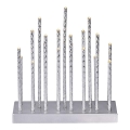 Portavelas de Navidad LED 19xLED/3xAA gris