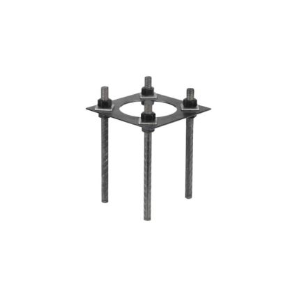 Poste metálico para alumbrado exterior BASE, 4 m, diámetro 60 mm, negro