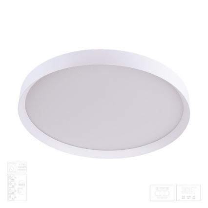 Prezent 17314 - Lámpara de techo LED regulable MAYSA LED/42W/230V 3000/4000/6000K Ø 48,5 cm blanca