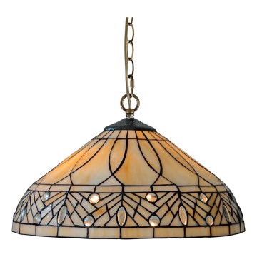 Prezent 241 - Lámpara colgante estilo TIFFANY con cadena 2xE27/60W/230V