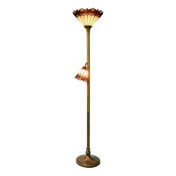 Prezent 244 - Lámpara de pie TIFFANY 1xE27/60W/230V + 1xE14/25W