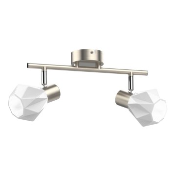 Prezent 27510 - Foco METIS 2xE14/40W/230V cromo mate
