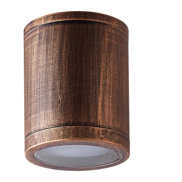 Prezent 48333 - Lámpara de exterior tipo foco MOPTI 1xE27/12W/230V bronce IP54