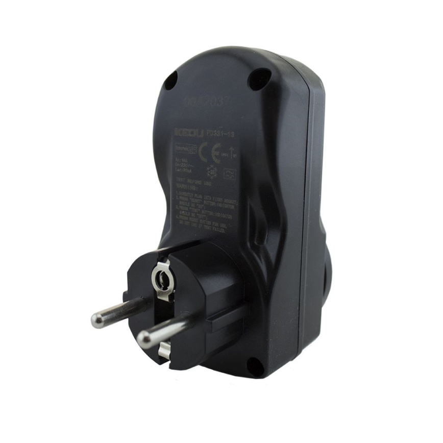 Protector de corriente para el enchufe FK-PRCD-2 16A 230V + toma de seguridad IP54