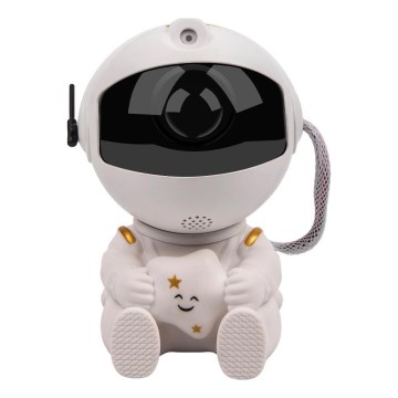 Proyector infantil LED 230V astronauta 12,5 cm + mando a distancia
