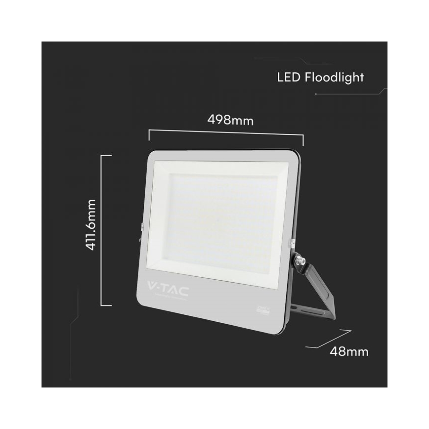 Proyector LED/300W/230V 4000K IP65 negro