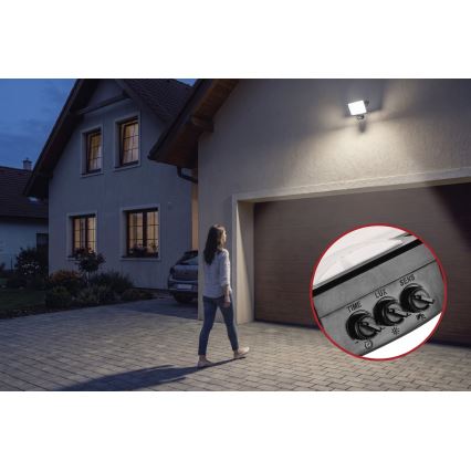 Proyector LED con sensor de movimiento y de crepúsculo TAMBO EVO LED/30W/230V 4000K IP44 negro
