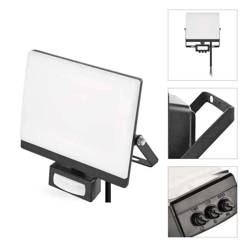 Proyector LED con sensor de movimiento y de crepúsculo TAMBO EVO LED/30W/230V 4000K IP44 negro
