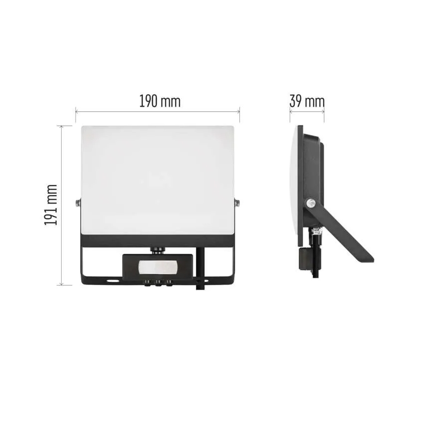 Proyector LED con sensor de movimiento y de crepúsculo TAMBO EVO LED/50W/230V 4000K IP44 negro