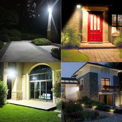 Proyector LED exterior con sensor de movimiento y de crepúsculo LED/50W/230V 4500K IP65 negro