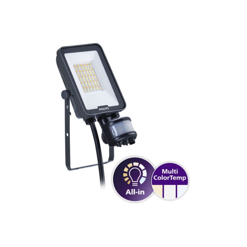 Philips - Proyector LED con sensor de movimiento y de crepúsculo LEDINAIRE ALL-IN LED/20W/230V 3000/4000/6500K IP65