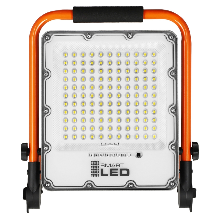 Proyector LED recargable con trípode LED/50W/3,2V 4500K 5000 mAh IP65 naranja