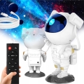 Proyector LED RGB LED/5W/5V astronauta + mando a distancia