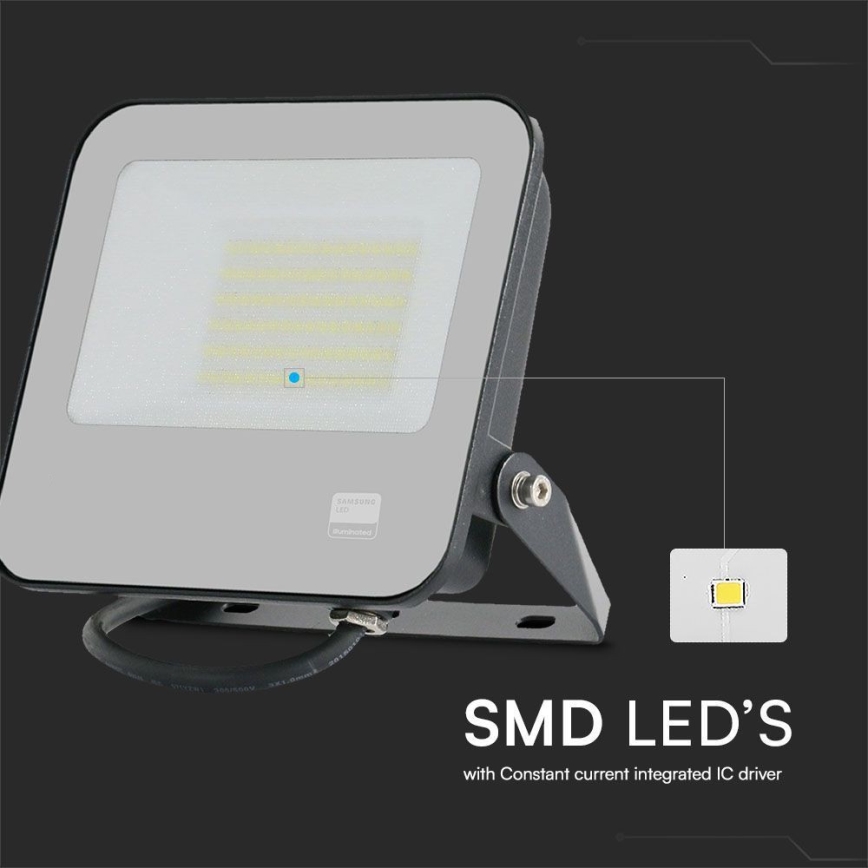 Proyector LED SAMSUNG CHIP LED/50W/230V 4000K IP65 negro