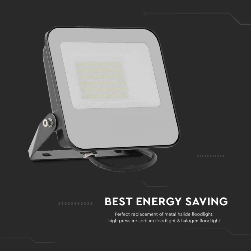 Proyector LED SAMSUNG CHIP LED/50W/230V 6500K IP65 negro