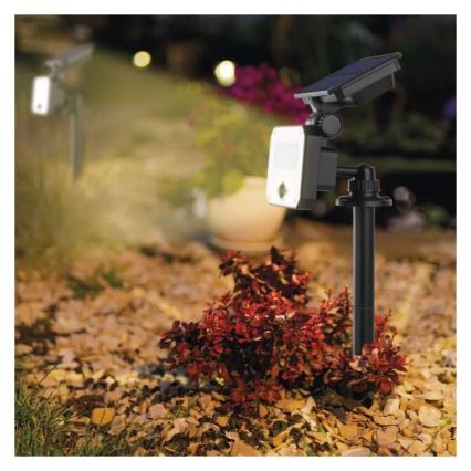 Proyector LED solar con sensor de movimiento SPILO LED/3,7V 3600mAh 4000K IP54 + control remoto