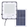 Proyector LED solar de exterior regulable LED/100W/3,2V 4500K IP65 negro + control remoto