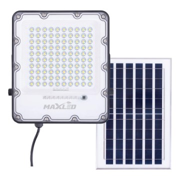 Proyector LED solar de exterior regulable LED/100W/3,2V 4500K IP65 negro + control remoto
