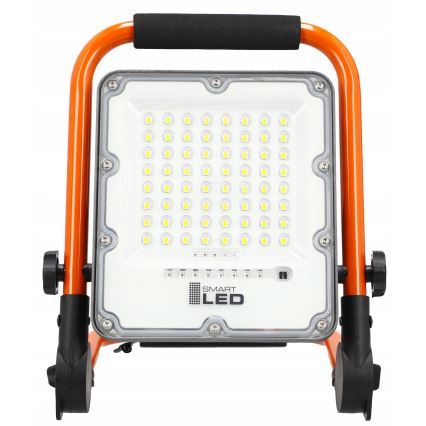 Proyector recargable LED con soporte LED/30W/3,2V 4500K 5000 mAh IP65 naranja