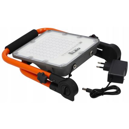 Proyector recargable LED con soporte LED/30W/3,2V 4500K 5000 mAh IP65 naranja