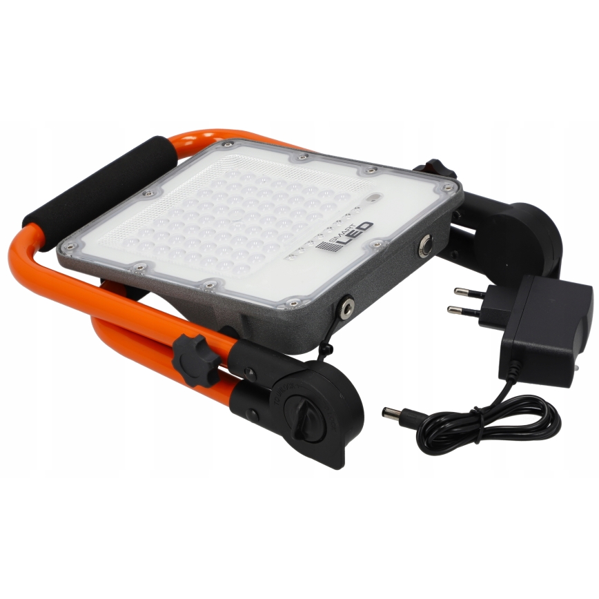 Proyector recargable LED con soporte LED/30W/3,2V 4500K 5000 mAh IP65 naranja