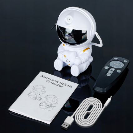 Proyector RGB LED LED/5W/5V astronauta + mando a distancia