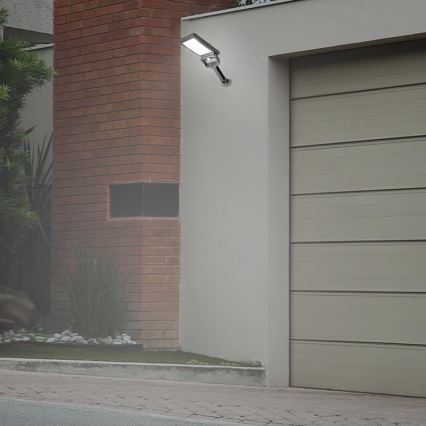 Proyector solar LED con sensor LED/5W/3,7V 4000K 1500 mAh IP54 negro