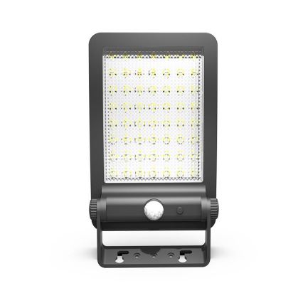 Proyector solar LED con sensor LED/5W/3,7V 4000K 1500 mAh IP54 negro