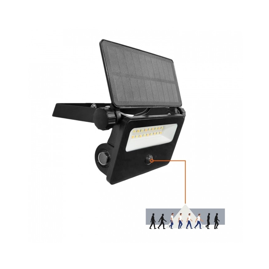 Proyector solar LED con sensor NCS G2 LED/10W/3,7V 3000/4000/6500K IP54 1800 mAh